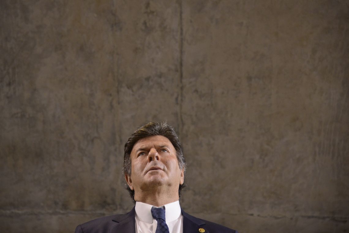 Tânia Rêgo/Agência Brasil O vice-presidente do Supremo Tribunal Federal (STF), Luiz Fux, participa do seminário Reforma da Previdência - uma Reflexão Necessária, no Centro Cultural da FGV, no Rio de Janeiro.