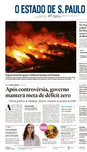 Capa do Jornal O Estado de S. Paulo Edição 2023-11-17