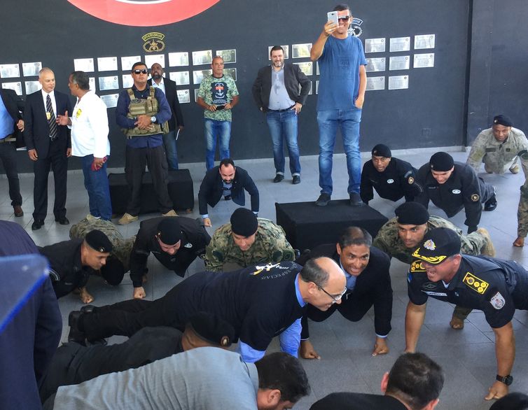 Cristina Indio do Brasil/Agência Brasil O governador do Rio de Janeiro, Wilson Witzel, participou da passagem de comando do Batalhão de Operações Policiais Especiais