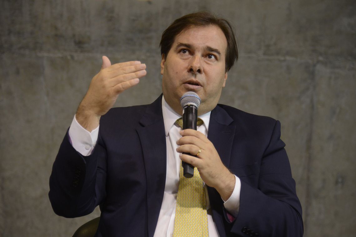 Tânia Rêgo/Agência Brasil O presidente das Câmara dos Deputados, Rodrigo Maia, participa do seminário Reforma da Previdência - uma Reflexão Necessária, no Centro Cultural da FGV, no Rio de Janeiro.