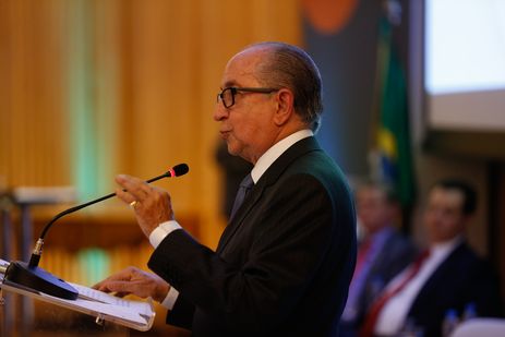 Rio de Janeiro - O presidente da Financiadora de Estudos e Projetos (Finep), Marcos Cintra, fala na comemoração de 50 anos de criação da entidade, no Museu do Amanhã (Fernando Frazão/Agência Brasil)
