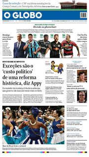 Capa do Jornal O Globo Edição 2023-11-11
