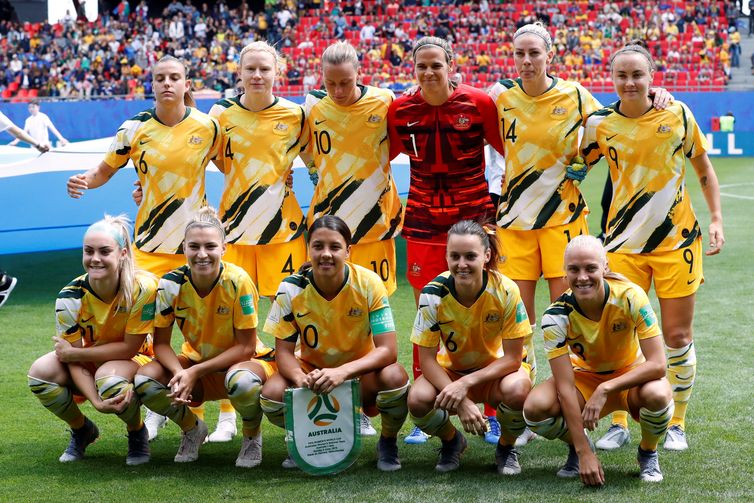 Seleção da Austrália na Copa do Mundo de Futebol Feminino - França 2019. 