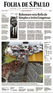 Capa do Jornal Folha de S. Paulo Edição 2022-01-08