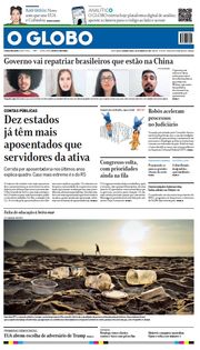 Capa do Jornal O Globo Edição 2020-02-03