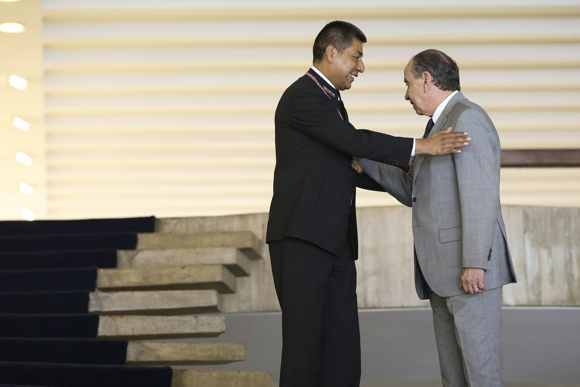 Marcelo Camargo/Agência Brasil Brasília - O ministro das Relações Exteriores, Aloysio Nunes Ferreira, se reúne com o ministro das Relações Exteriores da Bolívia, Fernando Huanacuni, no Palácio Itamaraty (Marcelo Camargo/Agência Brasil)