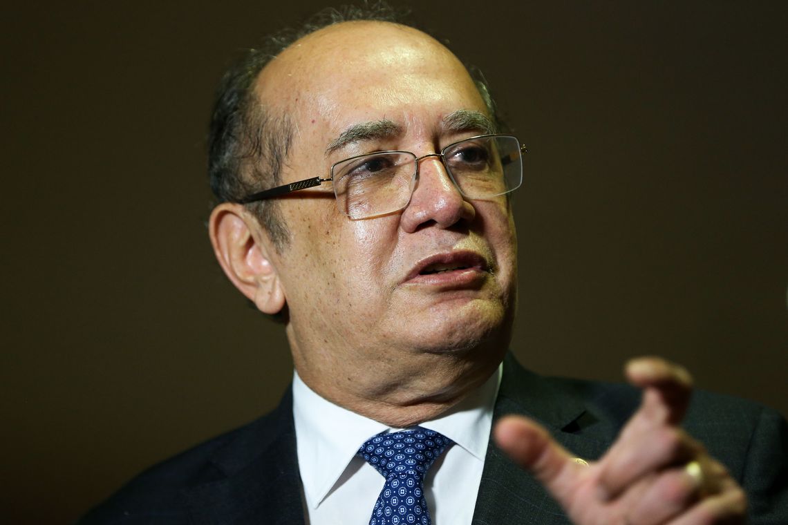 Marcelo Camargo/Agência Brasil Brasília - O presidente do TSE, Gilmar Mendes, durante entrevista coletiva após a abertura do 1º Seminário Internet e Eleições, organizado pelo Tribunal Superior Eleitoral (TSE) em parceria com o Ministério de Ciência e Tecnologia (Marcelo
