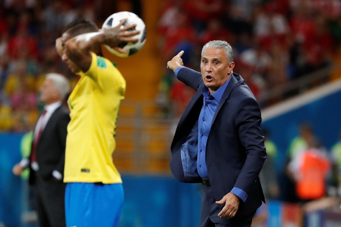 Soccer Football - World Cup - Group E - Brazil vs Switzerland - Rostov Arena, Rostov-on-Don, Russia - June 17, 2018 Brazil coach Tite gestures REUTERS/Damir Sagolj