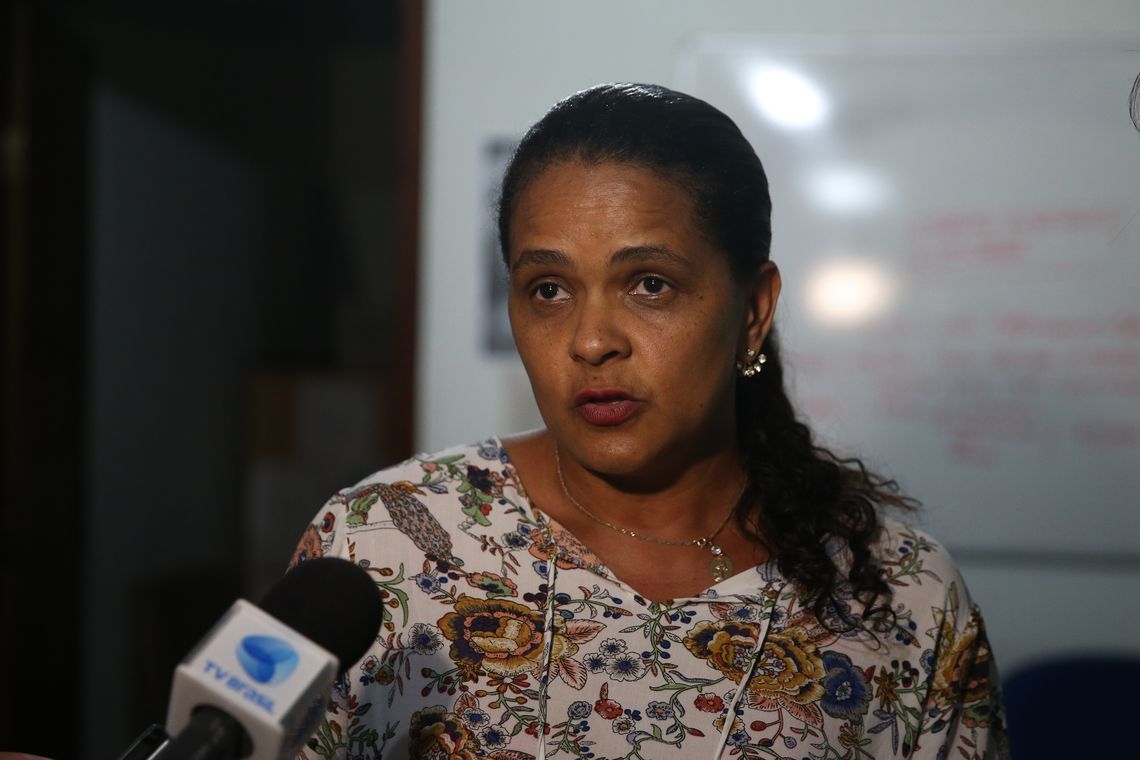 José Cruz/Agência Brasil Mariana (MG) - Marlene Agostinho Filho durante reunião da Comissão de Atingidos, dois anos após a tragédia do rompimento da Barragem de Fundão, da mineradora Samarco (José Cruz/Agência Brasil)