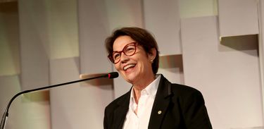 A futura ministra da Agricultura no governo de Jair Bolsonaro, Tereza Cristina, durante solenidade de entrega do Prêmio CNA Agro Brasil 2018.