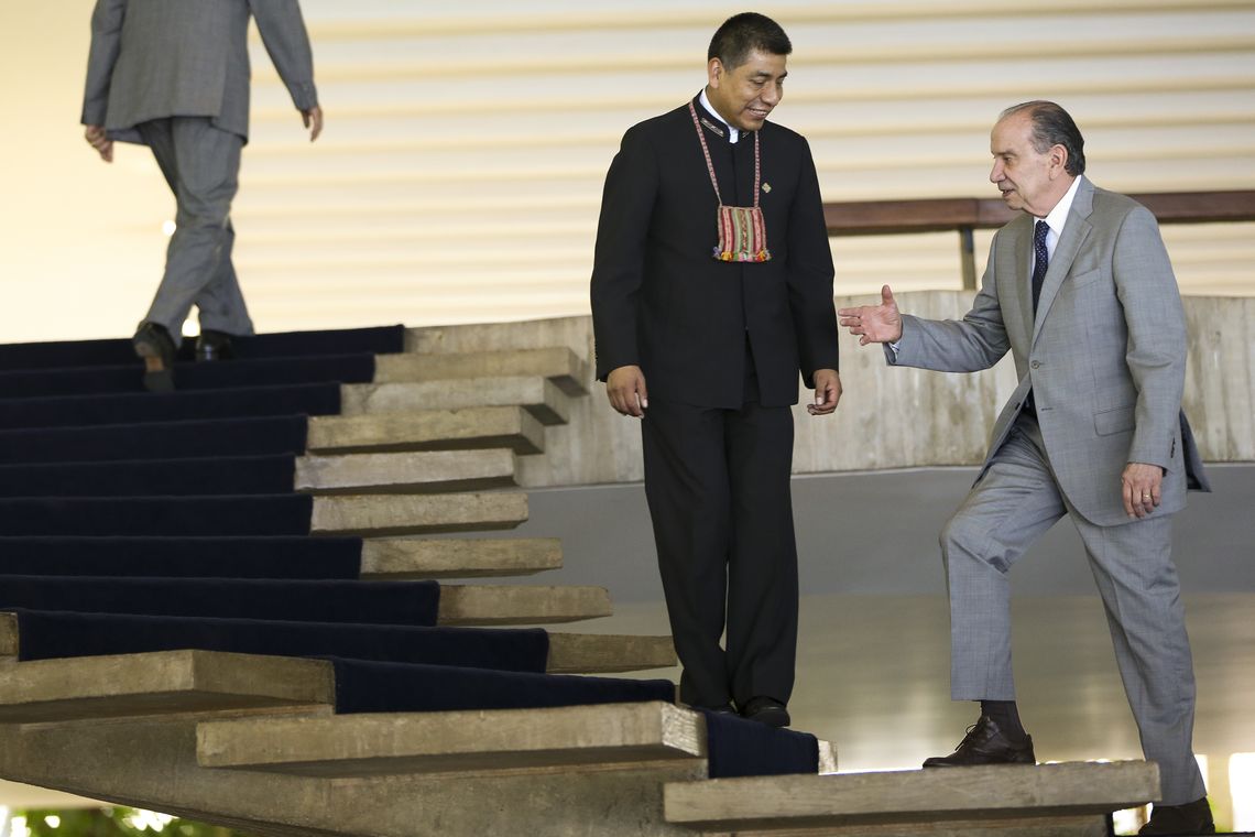 Marcelo Camargo/Agência Brasil Brasília - O ministro das Relações Exteriores, Aloysio Nunes Ferreira, se reúne com o ministro das Relações Exteriores da Bolívia, Fernando Huanacuni, no Palácio Itamaraty (Marcelo Camargo/Agência Brasil)