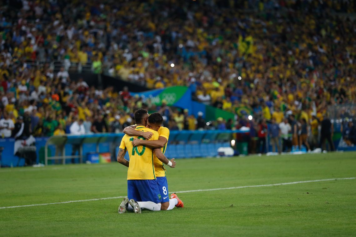 Fernando Frazão/Agência Brasil Rio de Janeiro - Brasil vence Alemanha e conquista primeiro ouro olímpico do futebol (Fernando Frazão/Agência Brasil)