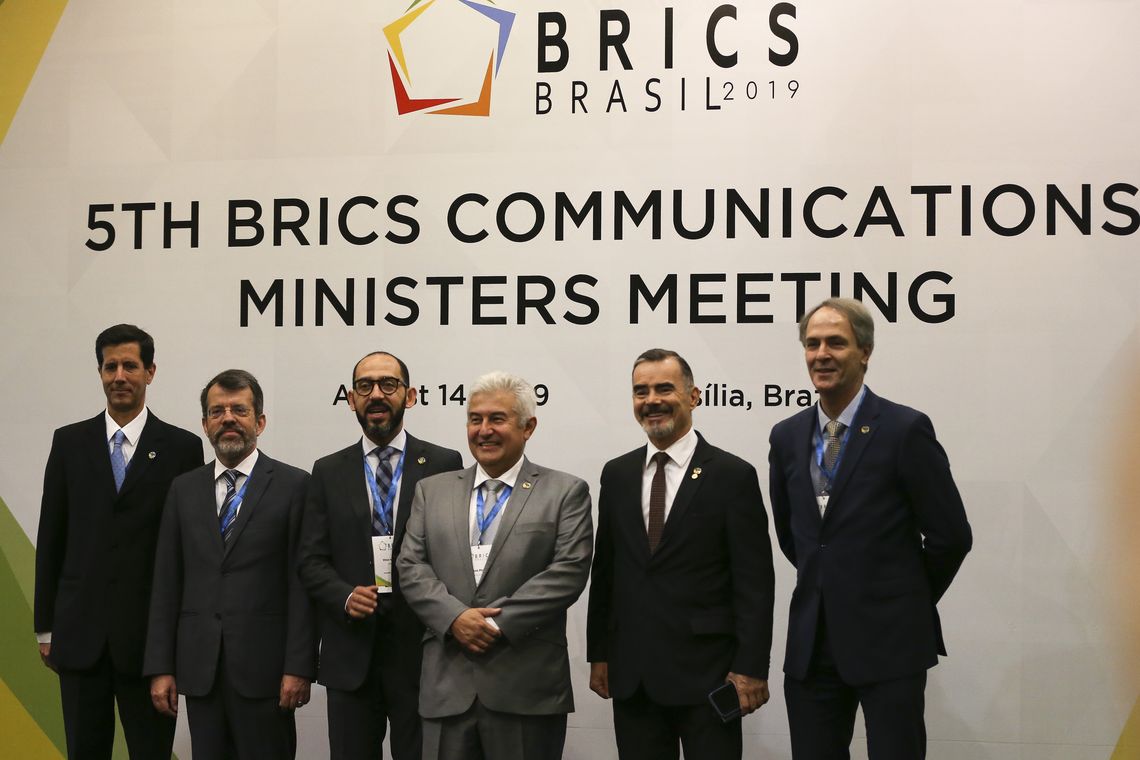 José Cruz/Agência Brasil O ministro da Ciência, Tecnologia, Inovações e Comunicações, Marcos Pontes, e a comitiva brasileira, participam da 5ª Reunião de Ministros de Comunicações dos BRICS, no Hotel Windsor Plaza