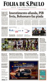 Capa do Jornal Folha de S. Paulo Edição 2020-03-05