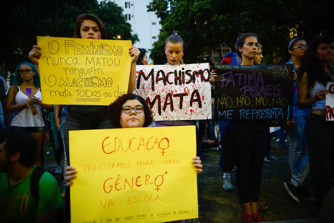 Tomaz Silva/Agência Brasil Rio de Janeiro - Mulheres fazem ato contra cultura do estupro, na Igreja da Candelária, centro da cidade (Tomaz Silva/Agência Brasil)