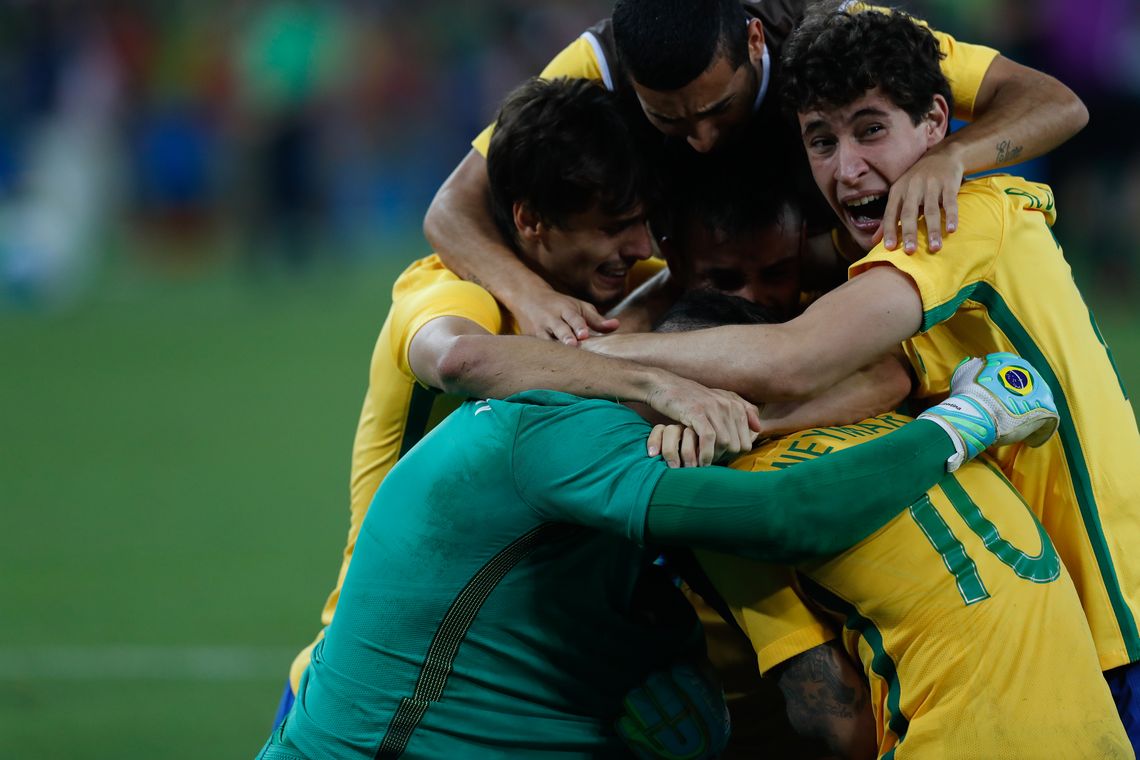 Fernando Frazão/Agência Brasil Rio de Janeiro - Brasil vence Alemanha e conquista primeiro ouro olímpico do futebol (Fernando Frazão/Agência Brasil)