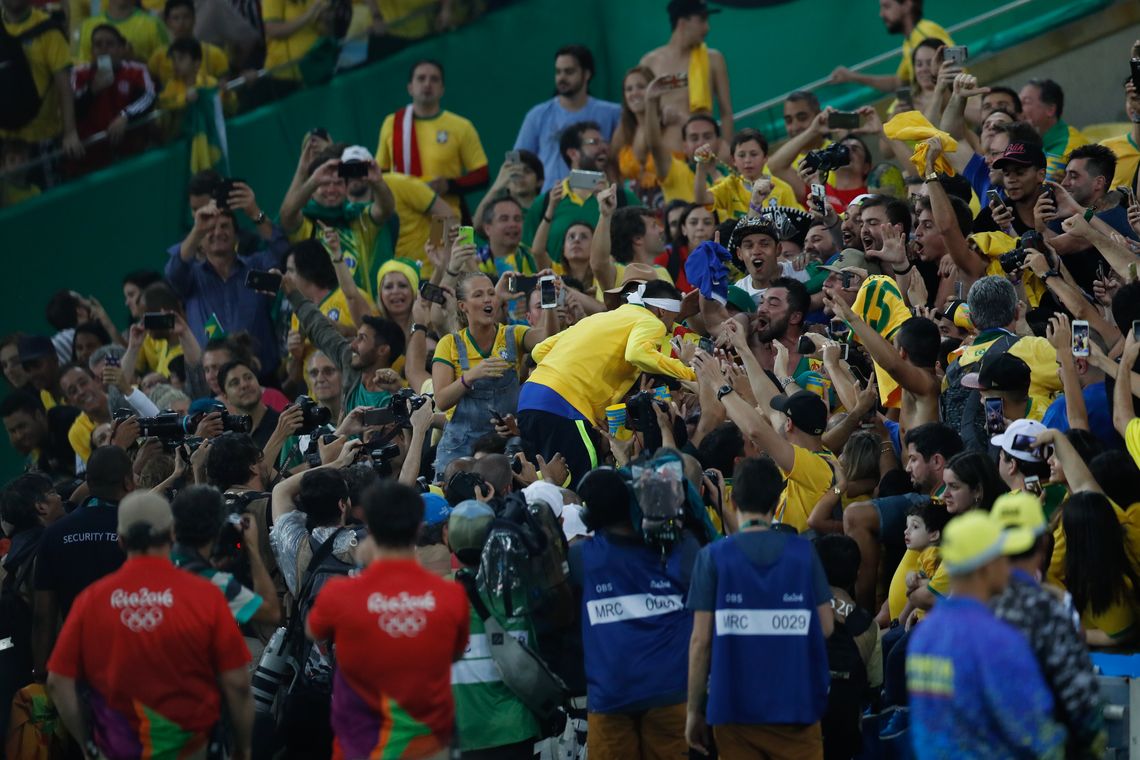 Fernando Frazão/Agência Brasil Rio de Janeiro - Brasil vence Alemanha e conquista primeiro ouro olímpico do futebol (Fernando Frazão/Agência Brasil)