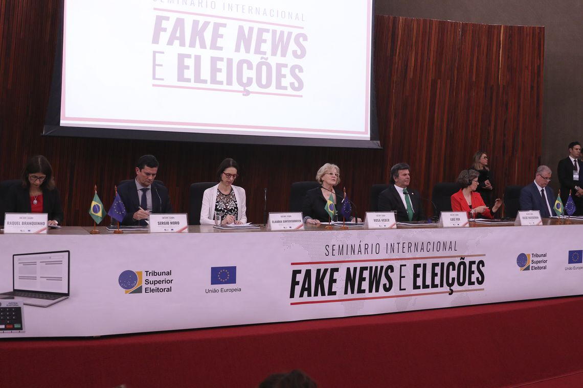 Valter Campanato/Agência Brasil O Tribunal Superior Eleitoral (TSE) realiza em Brasília, o Seminário Internacional Fake News e Eleições.