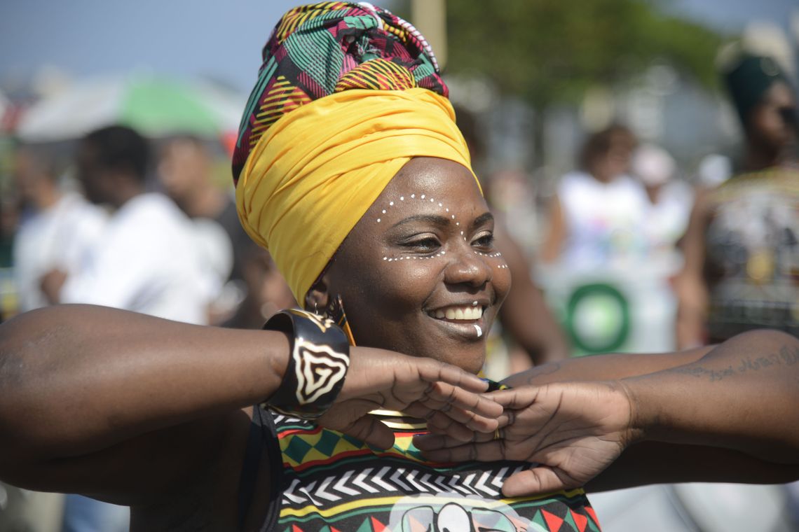 Fernando Frazão/Agência Brasil O Fórum Estadual de Mulheres Negras do Rio de Janeiro realizou pelo quinto ano consecutivo, a Marcha das Mulheres Negras, na orla de Copacabana, zona sul da capital.