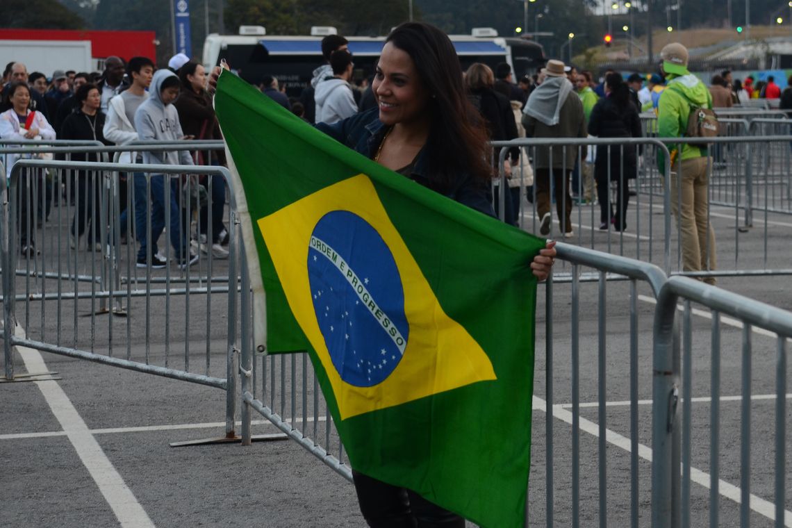 Rovena Rosa/Agência Brasil São Paulo - Torcedores chegam à Arena Corinthians para assistir Colômbia x Nigéria (Rovena Rosa/Agência Brasil)