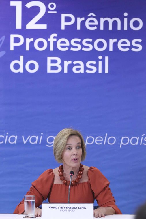 Valter Campanato/Agência Brasil A professora Vandete Pereira Lima durante lançamento da 12ª edição do Prêmio Professores do Brasil.