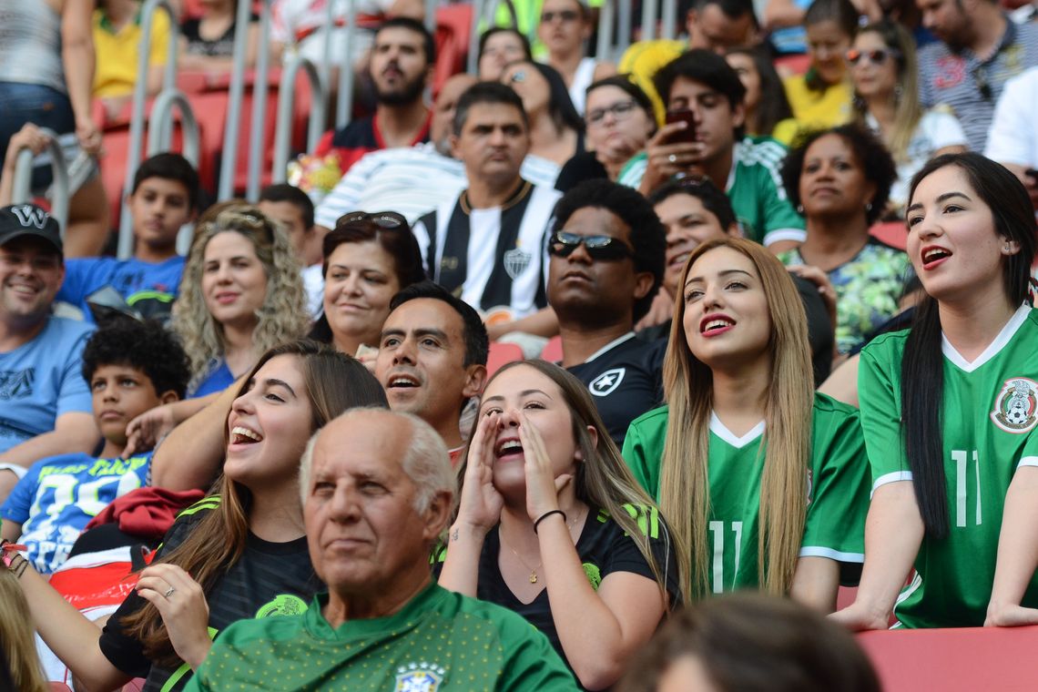 Gustavo Gomes/Agência Brasil Brasília - Equipes masculinas de futebol olímpico da Coreia do Sul e México jogam no Estádio Mané Garrincha (Gustavo Gomes/Agência Brasil)