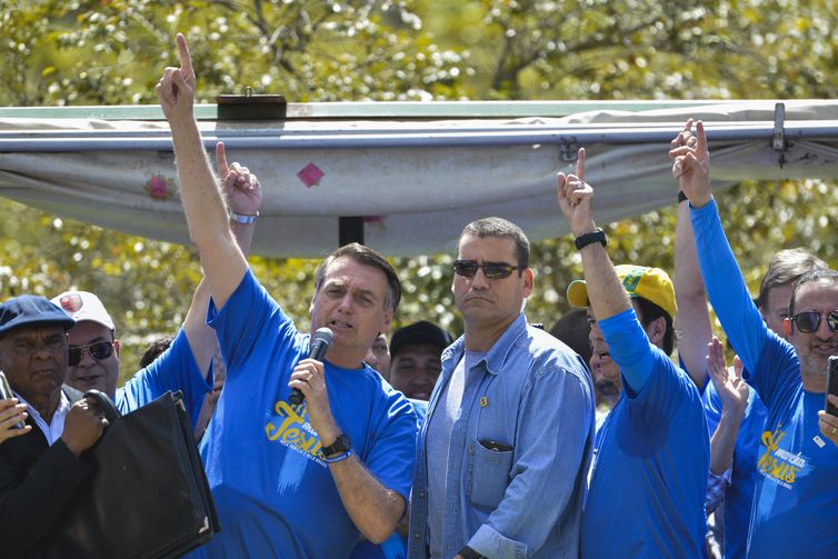 O presidente Jair Bolsonaro, participa da Marcha para Jesus e pela FamÃ­lia em BrasÃ­lia. 