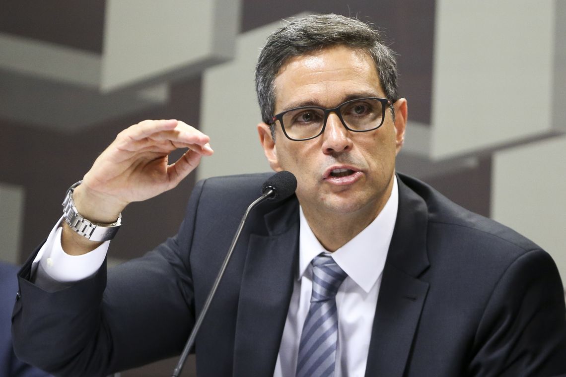 O economista Roberto de Oliveira Campos Neto, indicado pela Presidência da República para o cargo de presidente do Banco Central, durante sabatina na Comissão de Assuntos Econômicos (CAE) do Senado.