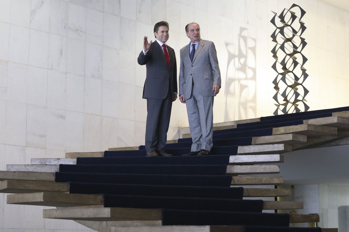 José Cruz/Agência Brasil O ministro das Relações Exteriores, Aloysio Nunes Ferreira, e o chanceler do Paraguai, Luis Alberto Castiglioni, durante encontro no Palácio Itamaraty.