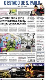 Capa do Jornal O Estado de S. Paulo Edição 2020-08-18