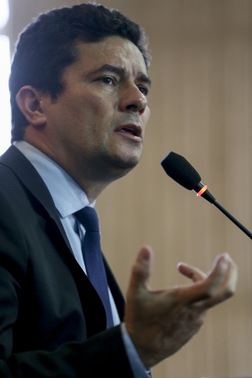 Fabio Rodrigues Pozzebom/Agência Brasil O futuro ministro da Justiça, juiz federal Sérgio Moro, durante coletiva de imprensa após reunião com o atual ministro da pasta, Torquato Jardim.