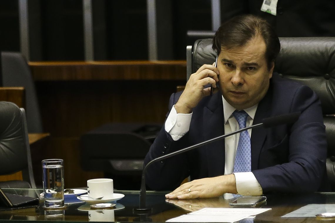 O presidente da CÃ¢mara dos Deputados, Rodrigo Maia,durante sessÃ£o que vai discutir e votar os oito destaques com sugestÃµes de mudanÃ§as ao texto-base da proposta de emenda Ã  ConstituiÃ§Ã£o da reforma da PrevidÃªncia.