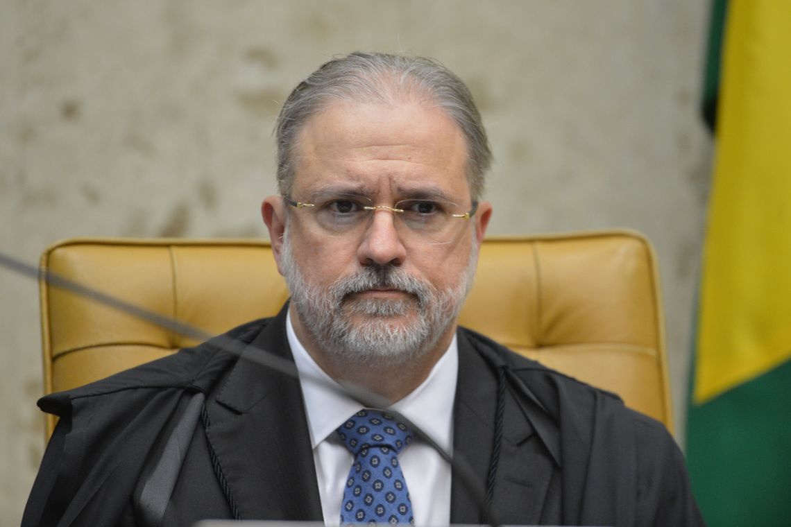 Procurador-geral da República, Augusto Aras, durante a segunda parte da sessão de hoje (23) para julgamento sobre a validade da prisão em segunda instância do Supremo Tribunal Federal (STF).