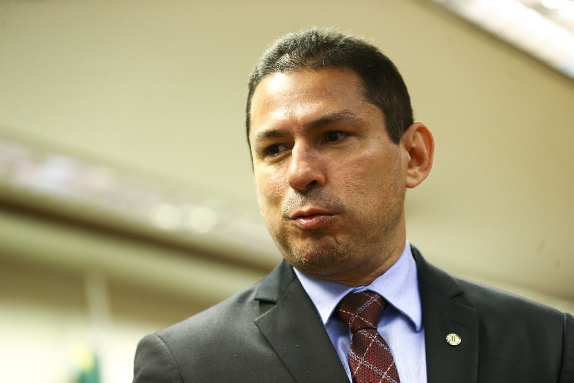 O presidente da comissão especial da Reforma da Previdência, deputado Marcelo Ramos, durante entrevista coletiva para divulgar balanço das atividades da comissão.