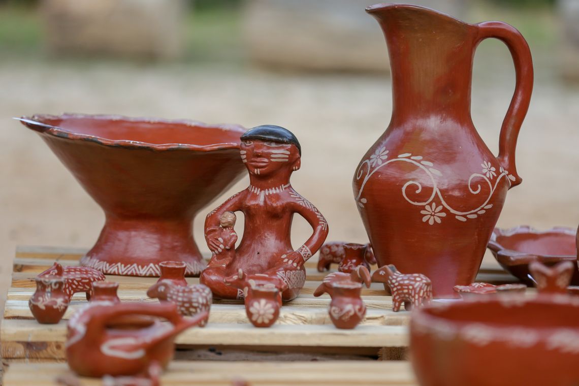 Fabio Rodrigues Pozzebom/Agência Brasil Brasília - Atividades do Projeto Culturas Vivas, no Memorial dos Povos Indígenas, que visam a valorizar as expressões culturais e artísticas dos povos indígenas do Brasil (Fabio Rodrigues Pozzebom/Agência Brasil)