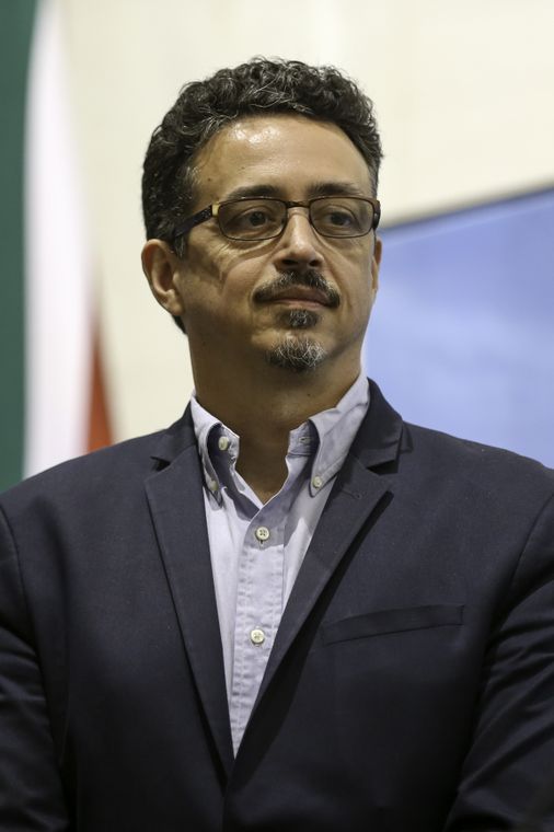 Fabio Rodrigues Pozzebom/Agência Brasil O ministro da Cultura, Sérgio Sá Leitão, durante inauguração da exposição Centenário Mandela, no Palácio Itamaraty.