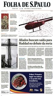 Capa do Jornal Folha de S. Paulo Edição 2023-11-03