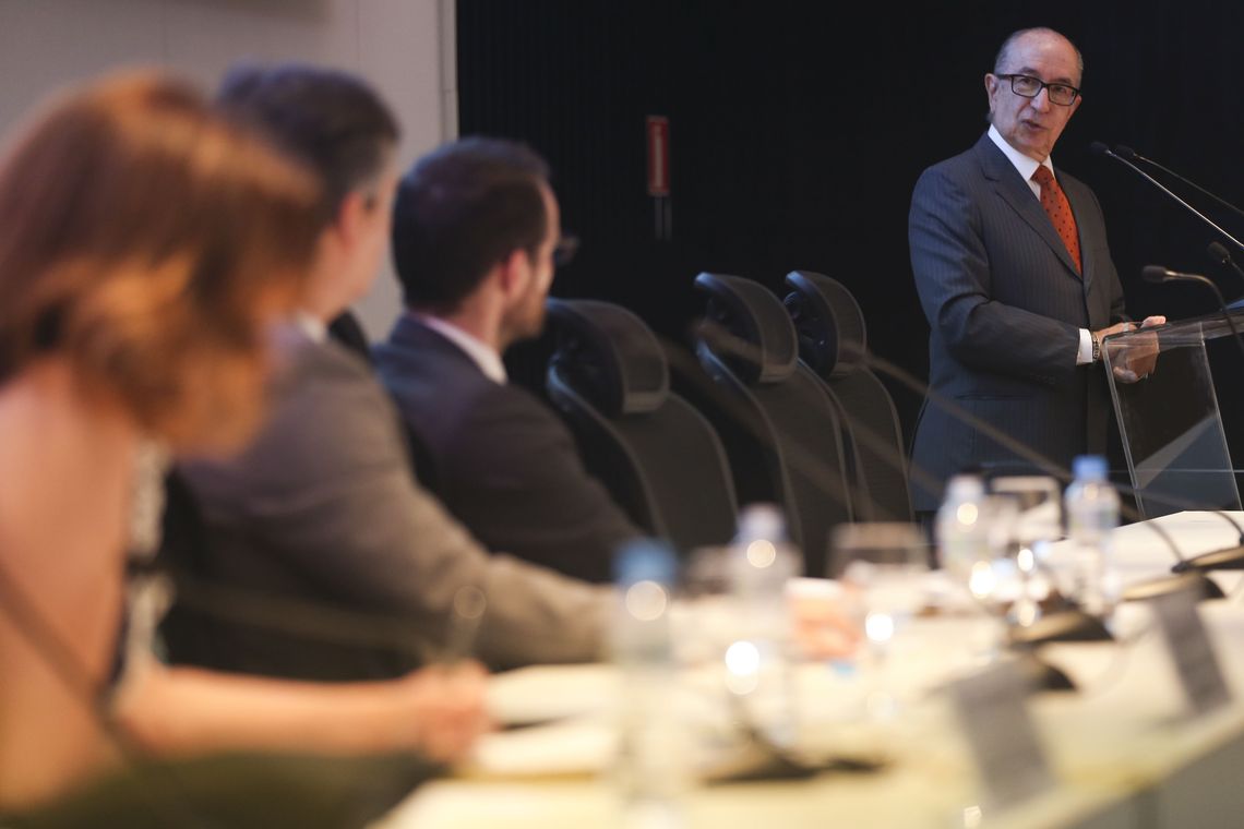 José Cruz/Agência Brasil O secretário especial da Receita Federal, Marcos Cintra, participa do seminário, O padrão OCDE de preços de transferência e a abordagem brasileira: o caminho à frente.