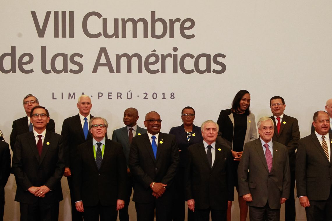 Clauber Cleber Caetano/PR Lima - Presidente Michel Temer durante foto oficial dos Chefes de Estado e de Governo na 8ª Cúpula das Américas, no Peru
(Clauber Cleber Caetano/PR)