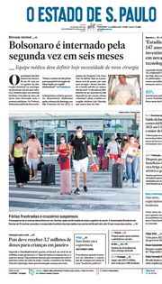 Capa do Jornal O Estado de S. Paulo Edição 2022-01-04