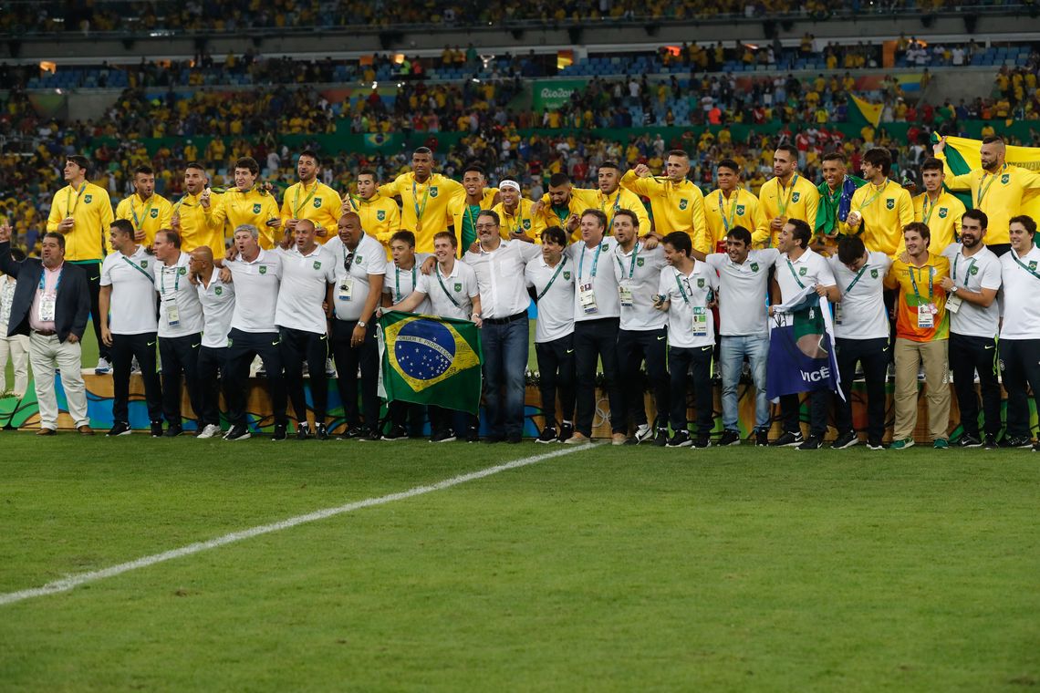 Fernando Frazão/Agência Brasil Rio de Janeiro - Brasil vence Alemanha e conquista primeiro ouro olímpico do futebol (Fernando Frazão/Agência Brasil)