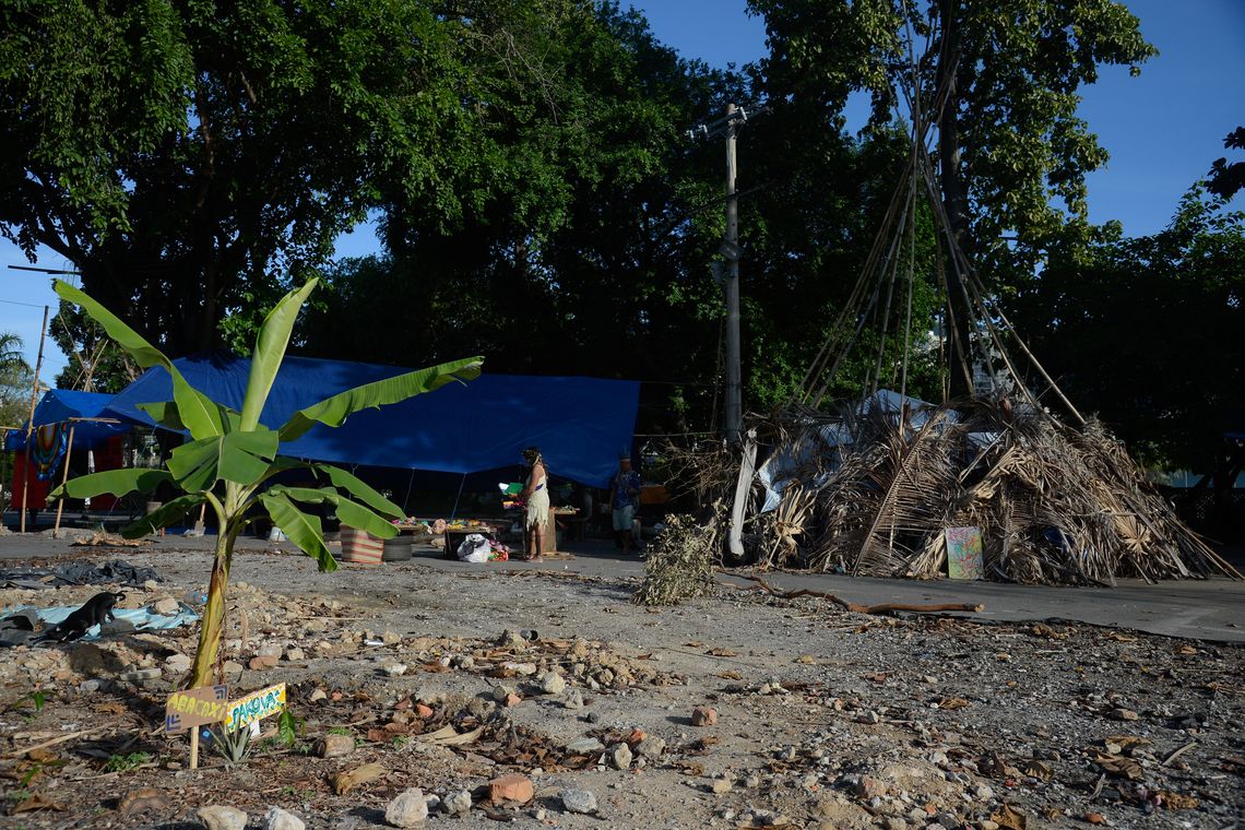Tomaz Silva/Agência Brasil Rio de Janeiro - Índios da Aldeia Maracanã reclamam do abandono e pedem a construção de uma universidade indígena no local (Tomaz Silva/Agência Brasil)
