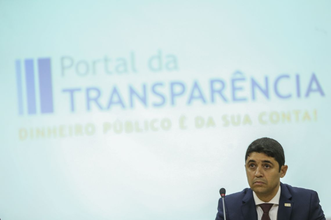 Marcelo Camargo/Agência Brasil O ministro da Transparência e Controladoria-Geral da União (CGU), Wagner Rosário, durante o lançamento do novo Portal da Transparência do governo federal.