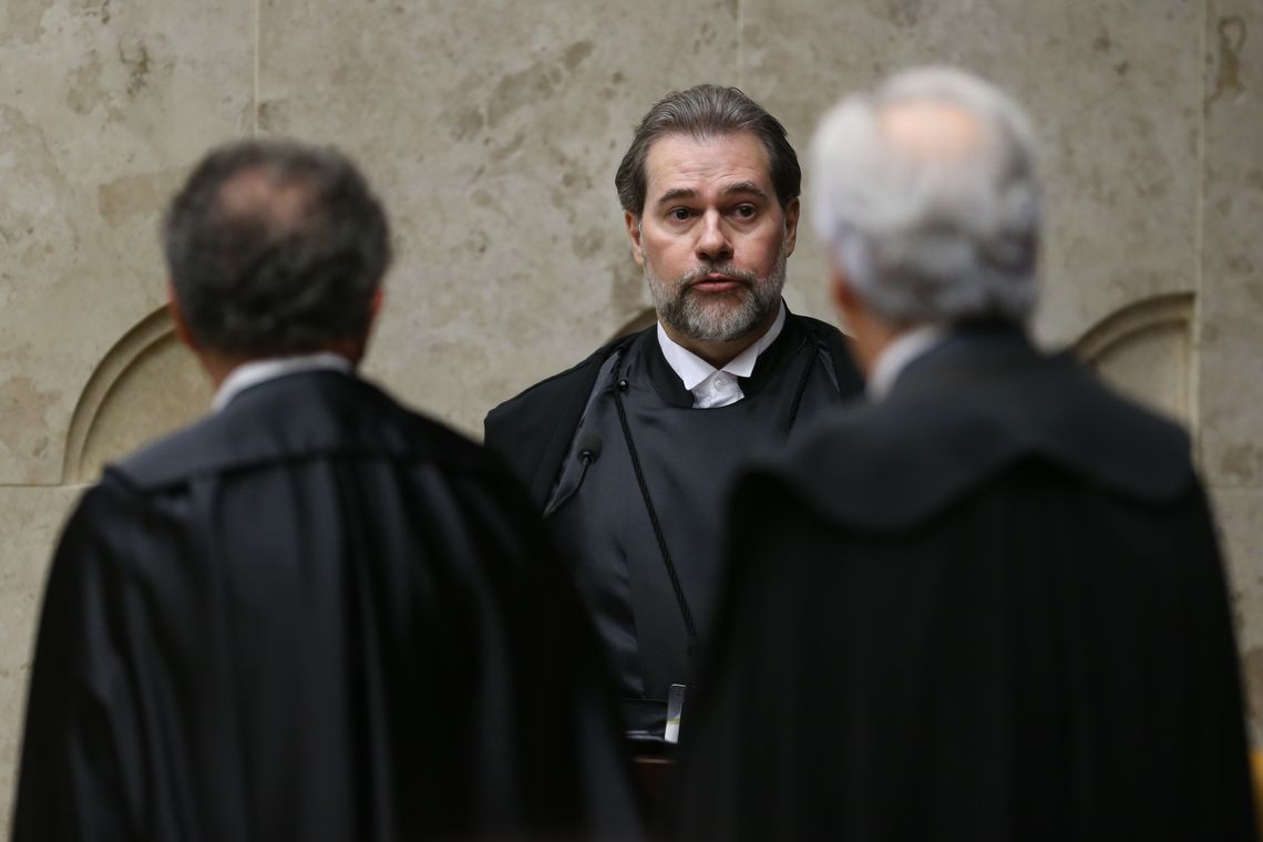 Fabio Rodrigues Pozzebom/Agência Brasil O ministro do Supremo Tribunal Federal (STF) Dias Toffoli toma posse no cargo de presidente da Corte.