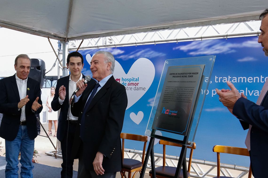 Alan Santos/PR Presidente Michel Temer discursa na inauguração do Hospital Notre Dame, em Barretos (SP).