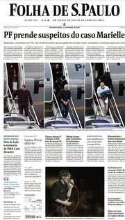 Capa do Jornal Folha de S. Paulo Edição 2024-03-25