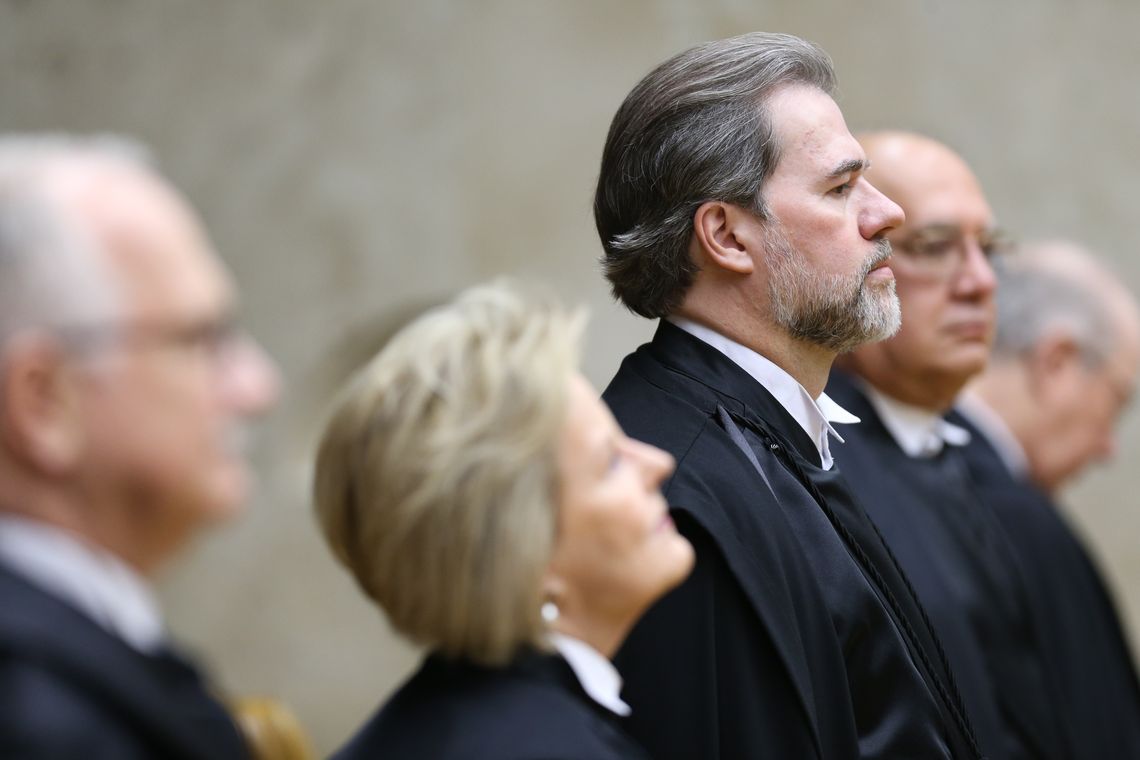Fabio Rodrigues Pozzebom/Agência Brasil O ministro do Supremo Tribunal Federal (STF) Dias Toffoli toma posse no cargo de presidente da Corte.