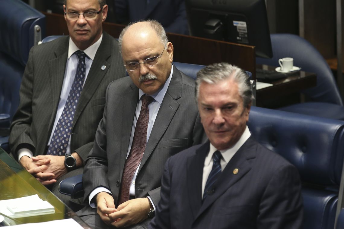 Antonio Cruz/Agência Brasil O ministro do GSI, Sérgio Etchegoyen, participa da sessão solene do Senado em comemoração dos 80 anos de criação do Gabinete de Segurança Institucional (GSI) da Presidência da República.