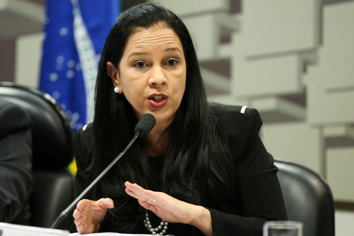 Marcelo Camargo/Agência Brasil Brasília - A advogada-geral da União, ministra Grace Mendonça, durante audiência pública na Comissão Parlamentar de Inquérito (CPI) da Previdência no Senado (Marcelo Camargo/Agência Brasil)