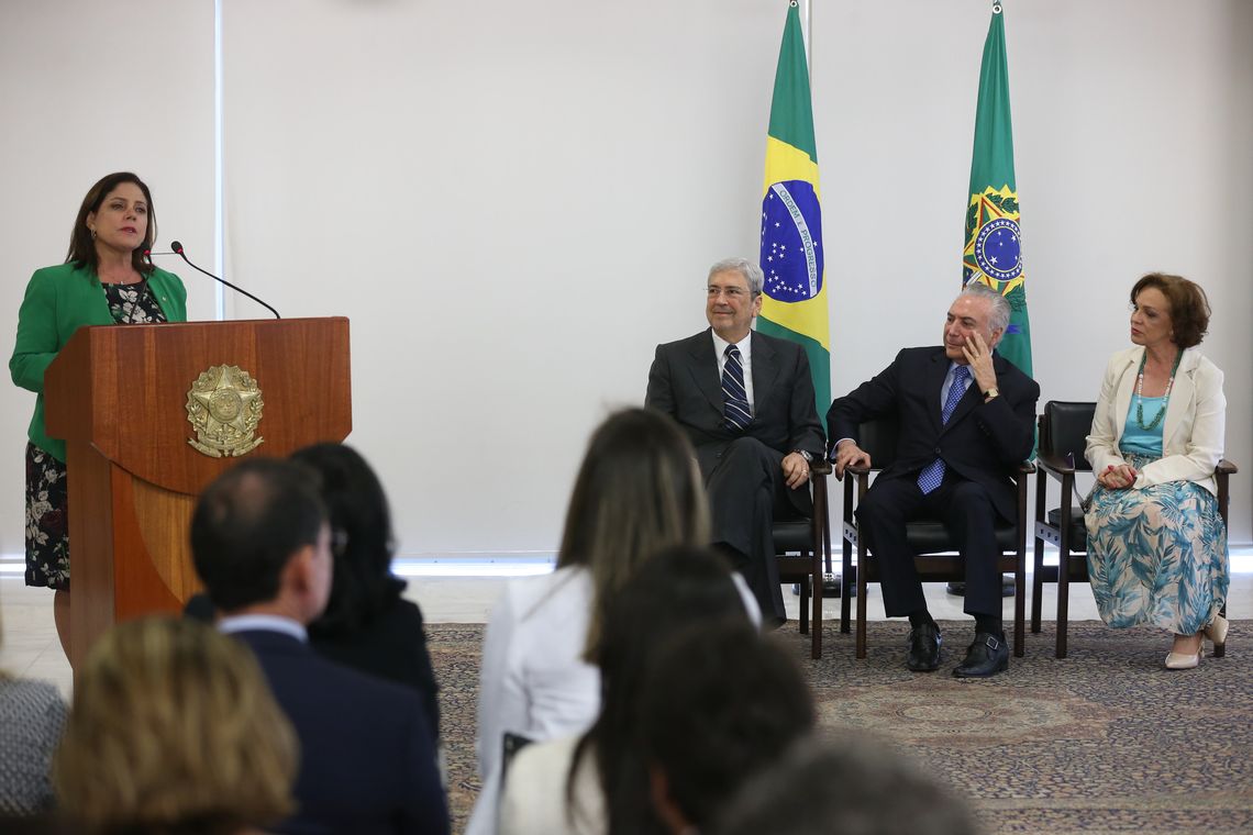 Valter Campanato/Agência Brasil Brasília - A deputada Soraya Santos discursa na cerimônia de assinatura do decreto de criação da Rede Brasil Mulher, no Palácio do Planalto (Valter Campanato/Agência Brasil)
